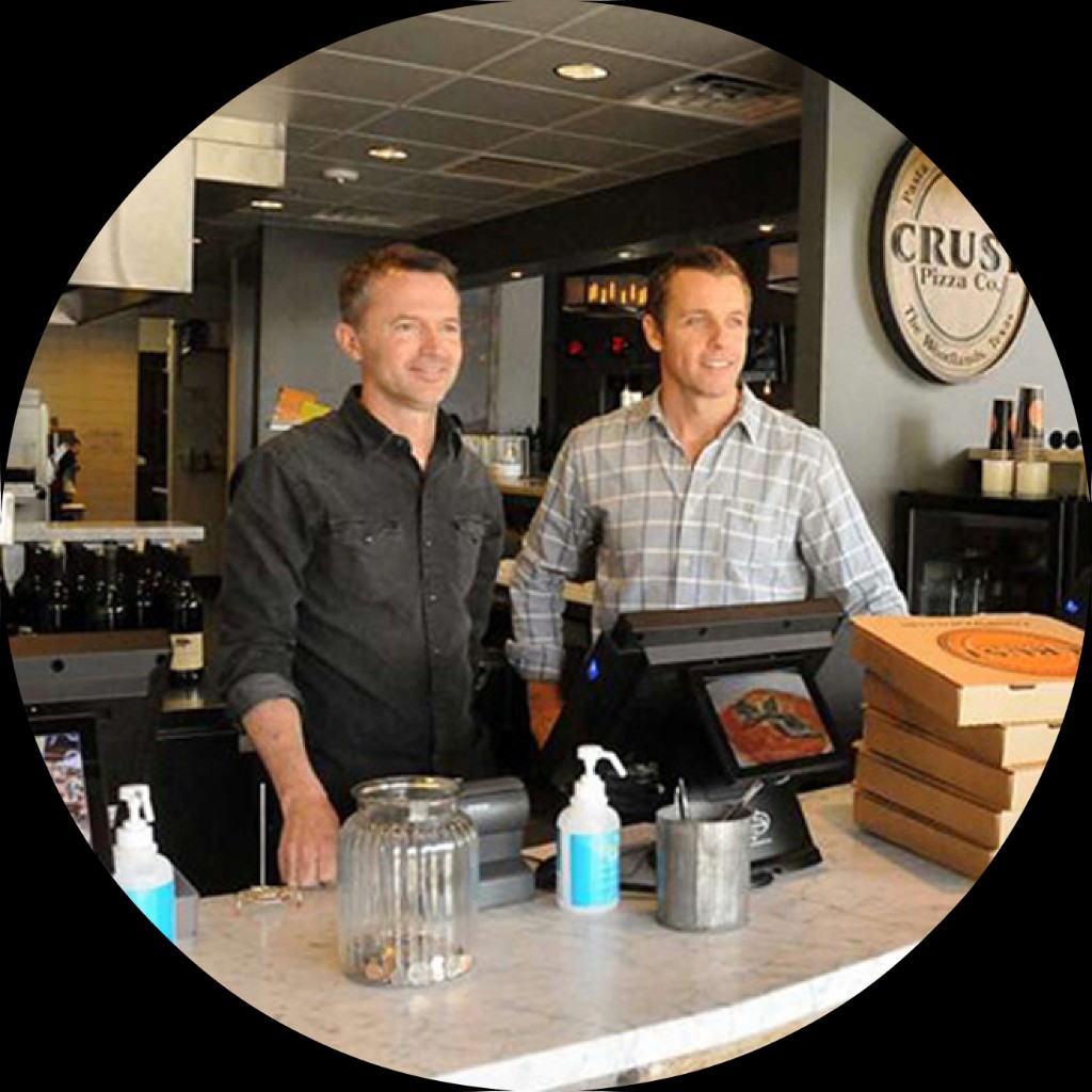 Mark and Clint, founders of Crust Pizza Co