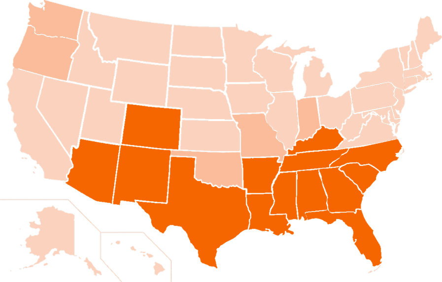 Available franchise territories map