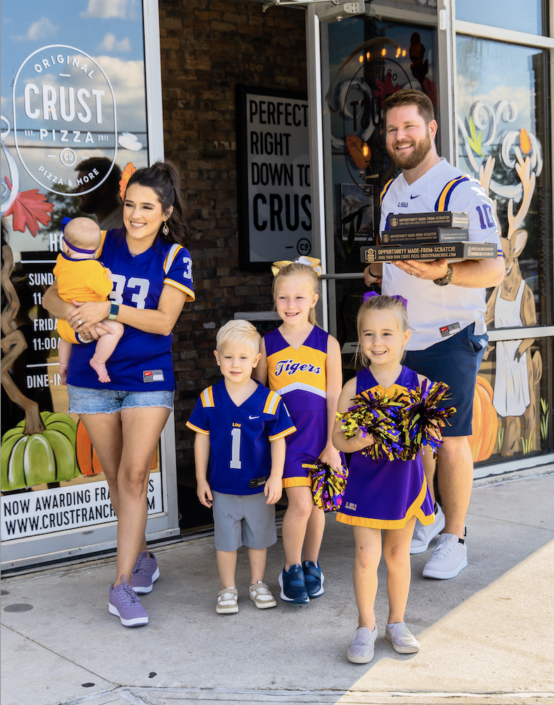 Guests enjoying Crust pizza together